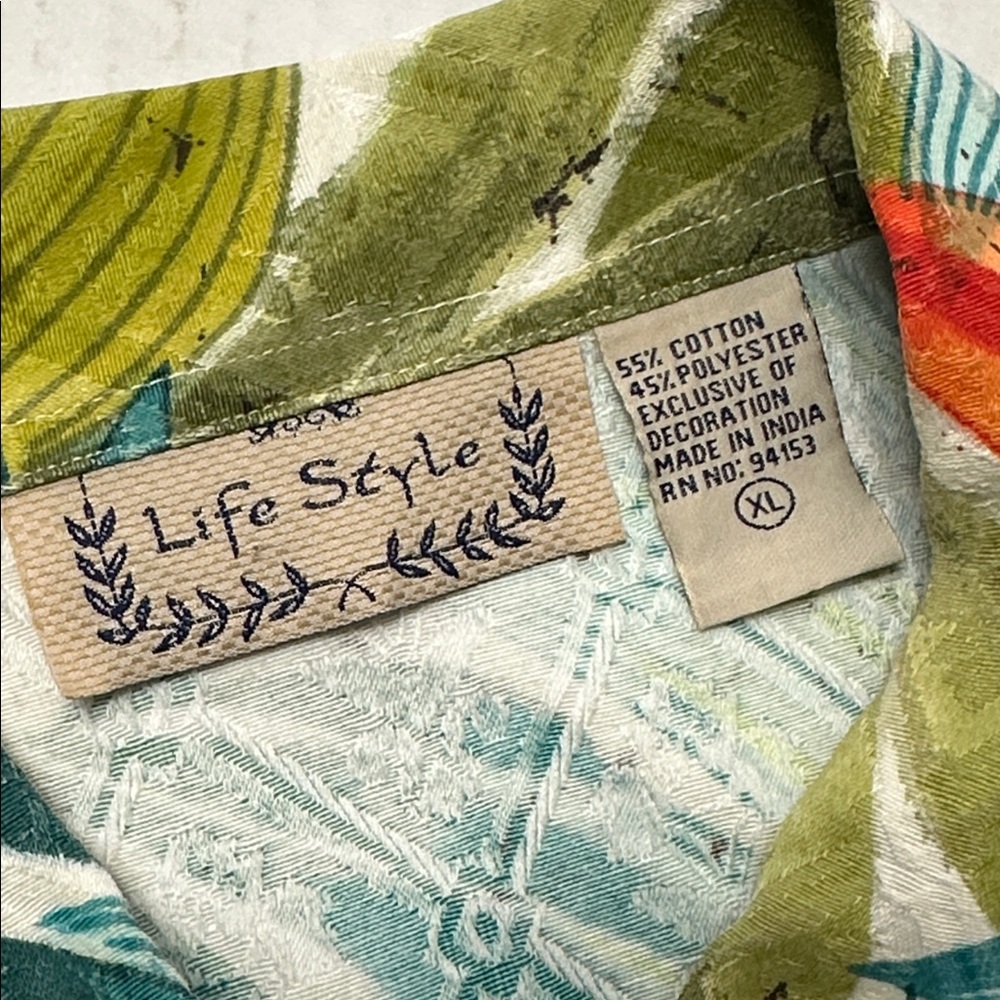 LifeStyle Tropical Button Down Jacket Womens Size XL‎ Resortwear Vacation Beach - Picture 7 of 10